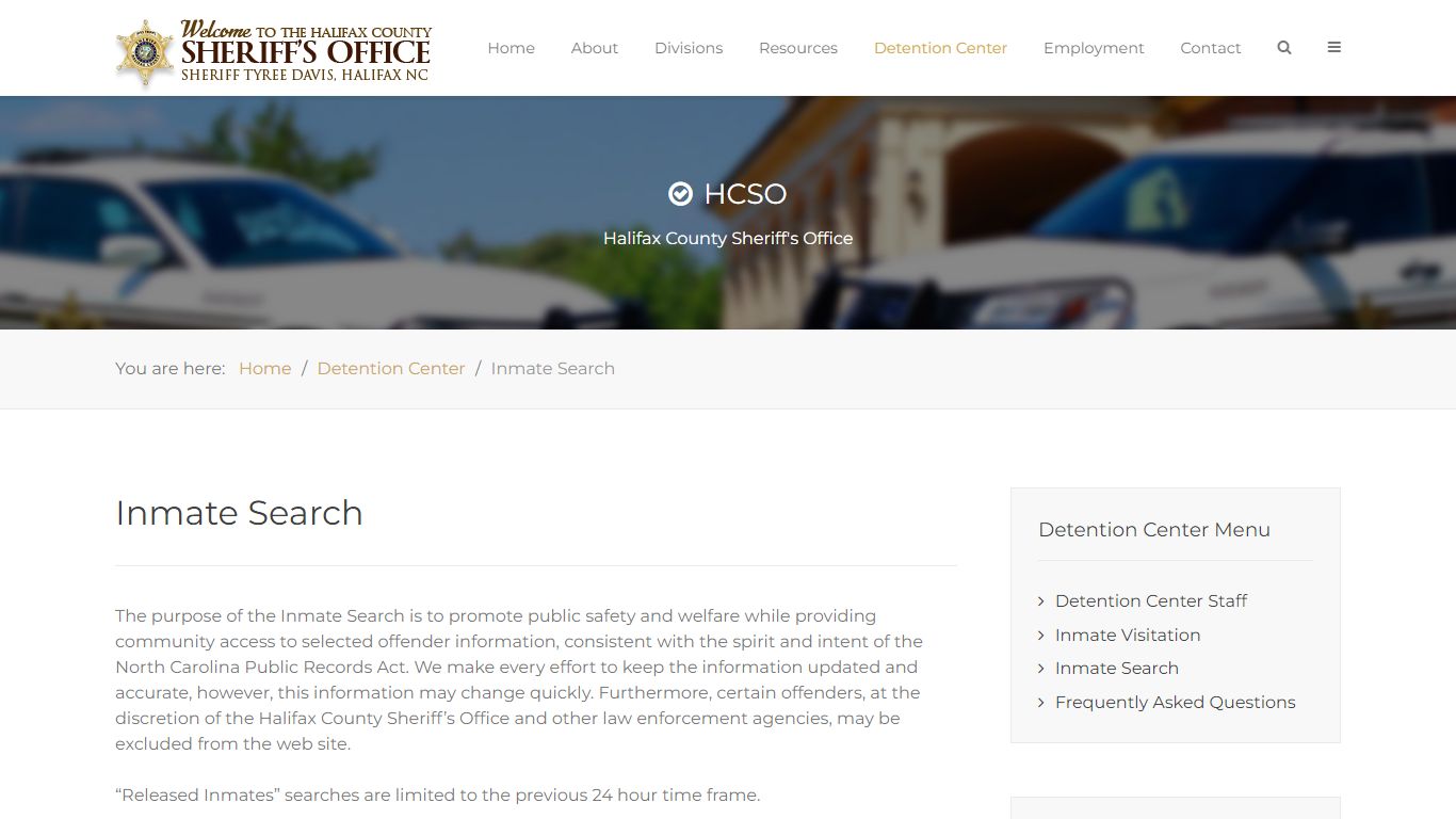Inmate Search - Halifax County NC Sheriff's Office